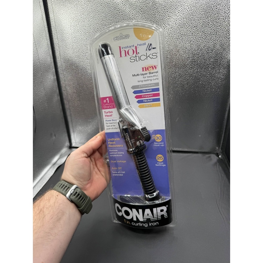 Conair Hot Sticks 1" Curling Iron‎ Instant Heat Multi-Layer Barrel Used